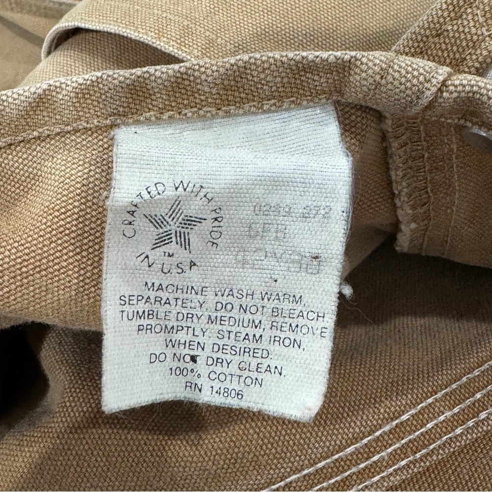 Vintage 80s Carhartt Workwear Overalls Double Knee Union Tag Made USA | 42 x 30 - Picture 11 of 12